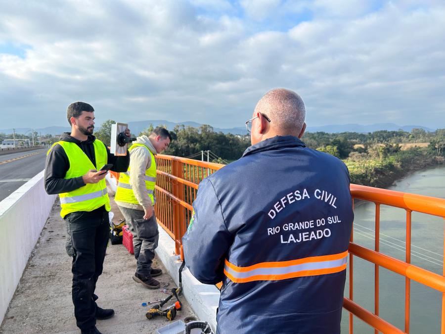 Defesa Civil instala sensores no Valão e ponte da ERS-130